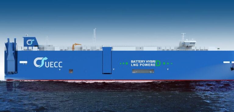 UECC Floats First Of Three LNG Battery Hybrid PCTCs Electric Hybrid