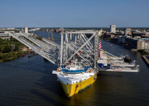 Port of Savannah takes delivery of four all-electric ship-to-shore cranes